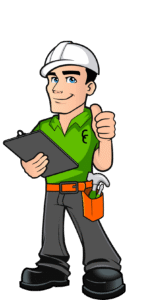 Illustration of a licensed contractor holding a clipboard